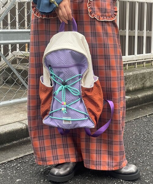 HELLO.SANFRANCISCO(ハローサンフランシスコ)の「【HELLO.SANFRANCISCO/ハローサンフランシスコ】カラフルリップバッグパック(バックパック/リュック・レディース・パープル/ピンク・ONE SIZE)」の7枚目の写真