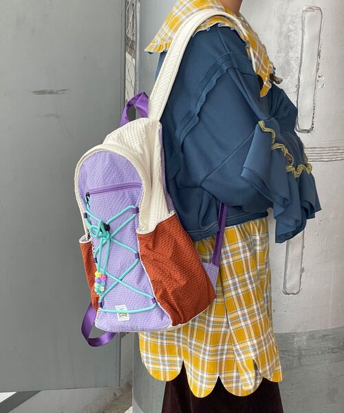 HELLO.SANFRANCISCO(ハローサンフランシスコ)の「【HELLO.SANFRANCISCO/ハローサンフランシスコ】カラフルリップバッグパック(バックパック/リュック・レディース・パープル/ピンク・ONE SIZE)」の9枚目の写真