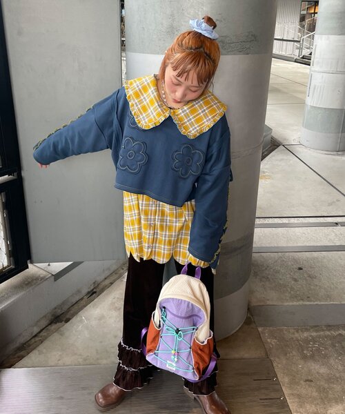 HELLO.SANFRANCISCO(ハローサンフランシスコ)の「【HELLO.SANFRANCISCO/ハローサンフランシスコ】カラフルリップバッグパック(バックパック/リュック・レディース・パープル/ピンク・ONE SIZE)」の11枚目の写真