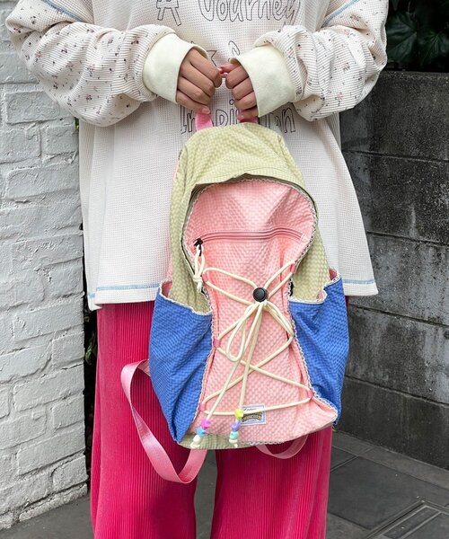 HELLO.SANFRANCISCO(ハローサンフランシスコ)の「【HELLO.SANFRANCISCO/ハローサンフランシスコ】カラフルリップバッグパック(バックパック/リュック・レディース・パープル/ピンク・ONE SIZE)」の15枚目の写真