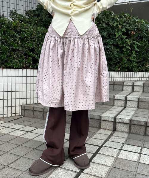 WC(ダブル シー)の「ドットミドルギャザースカート(スカート・レディース・ホワイト/ピンク・FREE)」の22枚目の写真
