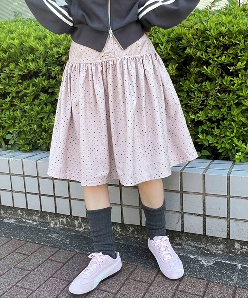 WC(ダブル シー)の「ドットミドルギャザースカート(スカート・レディース・ホワイト/ピンク・FREE)」の16枚目の写真