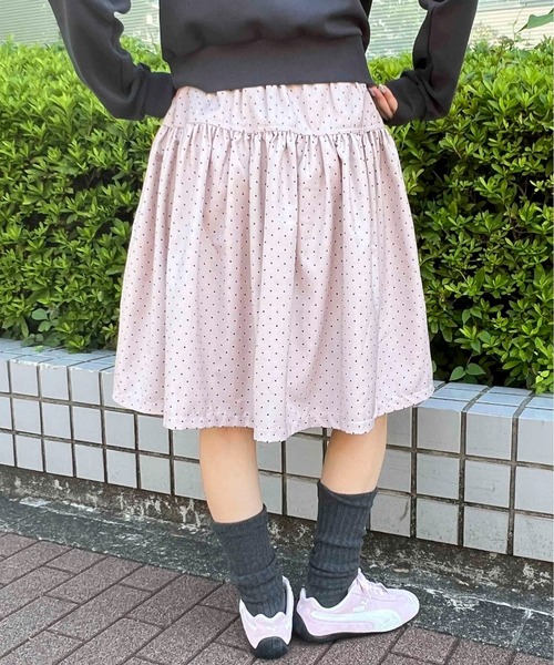 WC(ダブル シー)の「ドットミドルギャザースカート(スカート・レディース・ホワイト/ピンク・FREE)」の18枚目の写真