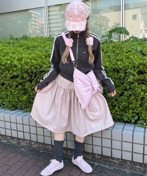 WC(ダブル シー)の「ドットミドルギャザースカート(スカート・レディース・ホワイト/ピンク・FREE)」の20枚目の写真