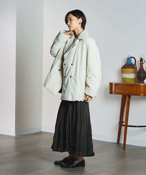 ROSE BUD(ローズバッド)の「LONG SHIRRED SKIRT(スカート・レディース・オフホワイト/チャコール・ONE SIZE)」の19枚目の写真