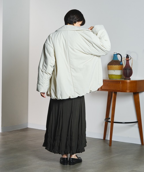 ROSE BUD(ローズバッド)の「LONG SHIRRED SKIRT(スカート・レディース・オフホワイト/チャコール・ONE SIZE)」の20枚目の写真