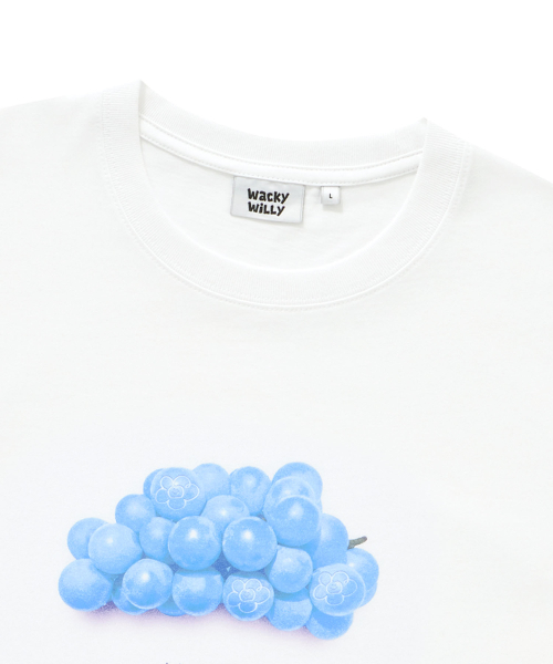 Wacky WiLLy（ワッキーウィリー）の「[グロサリー] グレープアート半袖Tシャツホワイト（Tシャツ/カットソー・レディース・その他・SMALL/MEDIUM/LARGE）」の3枚目の写真