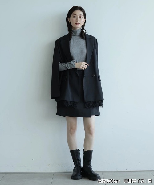 Arpege story(アルページュストーリー)の「ラップミニスコート(スカート・レディース・ブラック・2)」の5枚目の写真