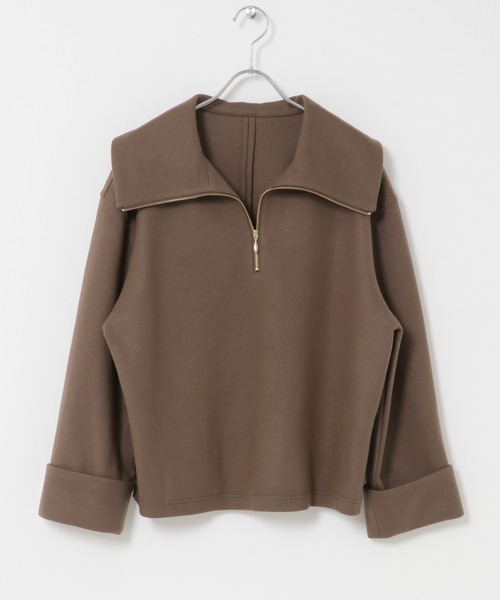 URBAN RESEARCH ROSSO WOMEN(アーバンリサーチ ロッソ)の「ウールジャージーZIPプルオーバー(その他トップス・レディース・ネイビー/モカ・FREE)」の22枚目の写真