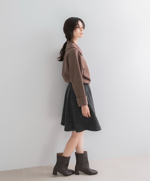 URBAN RESEARCH ROSSO WOMEN(アーバンリサーチ ロッソ)の「ウールジャージーZIPプルオーバー(その他トップス・レディース・ネイビー/モカ・FREE)」の13枚目の写真