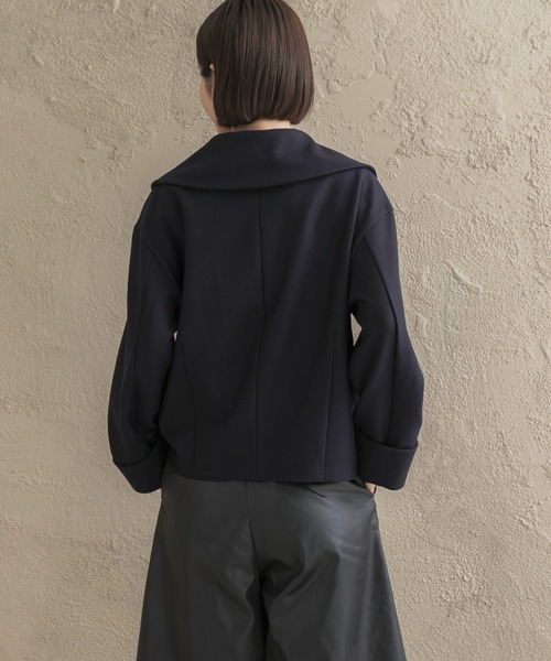 URBAN RESEARCH ROSSO WOMEN(アーバンリサーチ ロッソ)の「ウールジャージーZIPプルオーバー(その他トップス・レディース・ネイビー/モカ・FREE)」の5枚目の写真