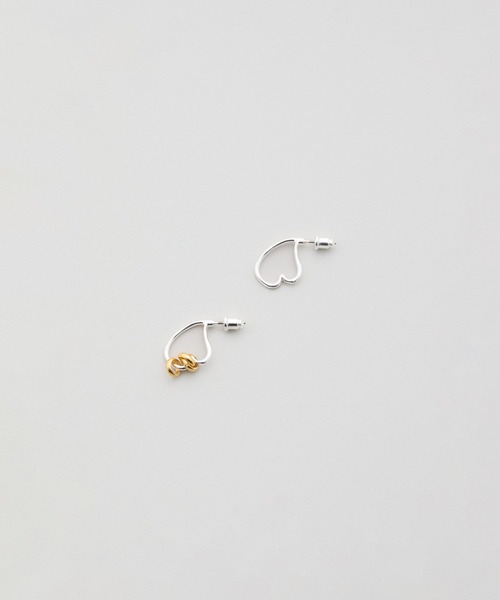 LAPUIS(ラピュイ)の「LAPUIS(ラピュイ)Rough heart pierced earrings(ピアス(両耳用)・レディース・ゴールド/マルチ・FREE)」の12枚目の写真