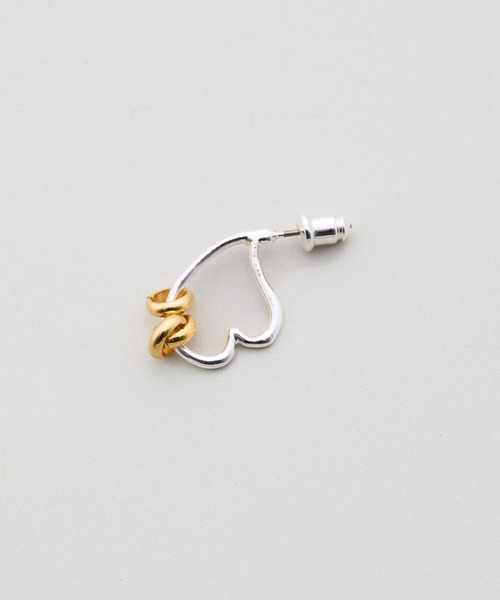 LAPUIS(ラピュイ)の「LAPUIS(ラピュイ)Rough heart pierced earrings(ピアス(両耳用)・レディース・ゴールド/マルチ・FREE)」の13枚目の写真