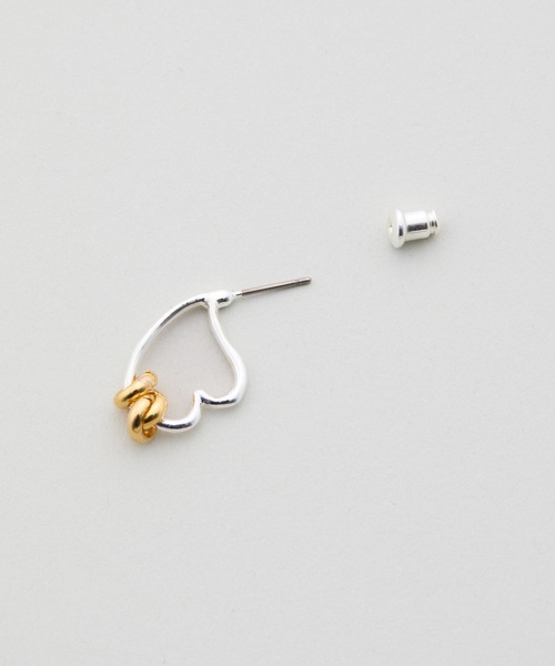 LAPUIS(ラピュイ)の「LAPUIS(ラピュイ)Rough heart pierced earrings(ピアス(両耳用)・レディース・ゴールド/マルチ・FREE)」の14枚目の写真