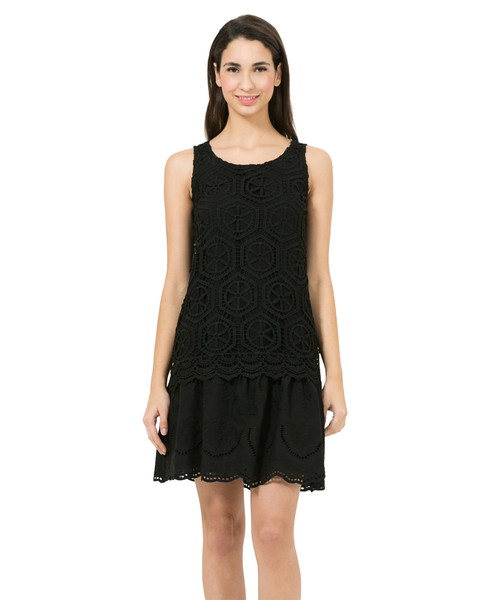 Desigual(デシグアル)の「「Desigual/デシグアル」ラクロワレースドレスワンピース(ワンピース・レディース・ホワイト/ブラック・42/40/36/38/46)」の2枚目の写真