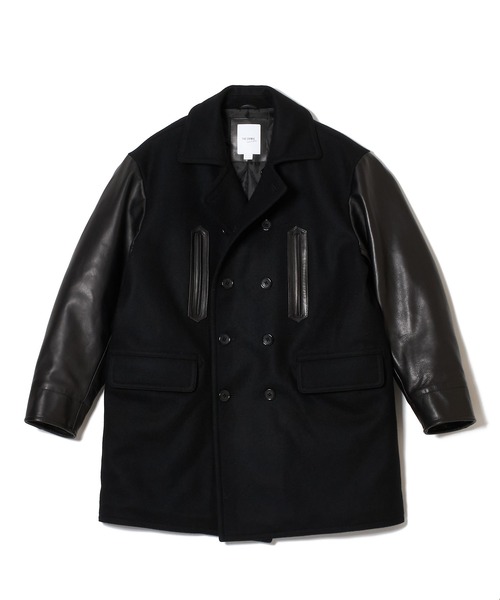 CRIMIE(クライミー)の「MID-LENGTH LEATHER-SLEEVE PEACOAT(ピーコート・メンズ・ブラック・XXL/XL/L/M/S)」の4枚目の写真