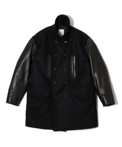 CRIMIE(クライミー)の「MID-LENGTH LEATHER-SLEEVE PEACOAT(ピーコート・メンズ・ブラック・XXL/XL/L/M/S)」の5枚目の写真