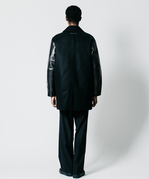CRIMIE(クライミー)の「MID-LENGTH LEATHER-SLEEVE PEACOAT(ピーコート・メンズ・ブラック・XXL/XL/L/M/S)」の15枚目の写真