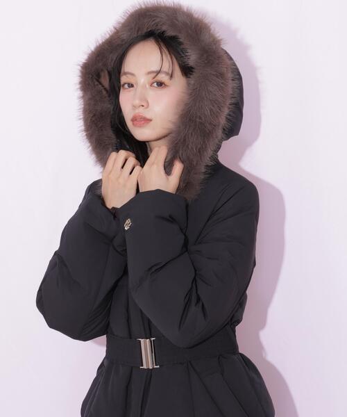JILL by JILL STUART(ジルバイジルスチュアート)の「ウエストマークダウン(ダウンジャケット/コート・レディース・グレー系その他2/ブラック系その他/ブラック・SMALL/MEDIUM)」の9枚目の写真