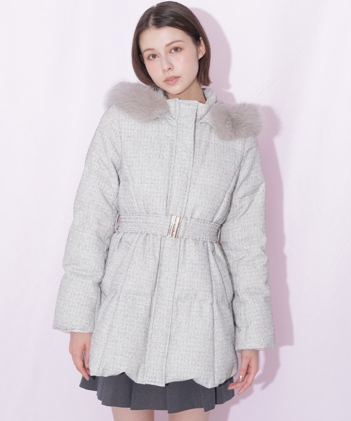 JILL by JILL STUART(ジルバイジルスチュアート)の「ウエストマークダウン(ダウンジャケット/コート・レディース・グレー系その他2/ブラック系その他/ブラック・SMALL/MEDIUM)」の3枚目の写真
