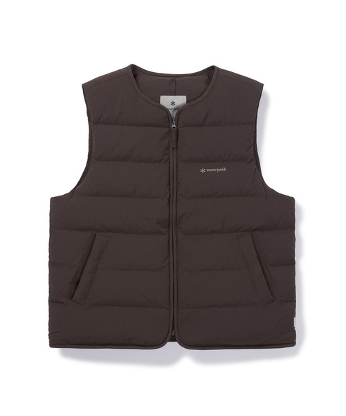Snow Peak(スノーピーク)の「Snow Peak / LAND WOMEN'S LIGHT DOWN VEST ランドライトダウンベスト ウィメンズ 海外限定(ベスト・レディース・ブラウン/アイボリー/ブラック/ライトベージュ・S/M/L)」の3枚目の写真