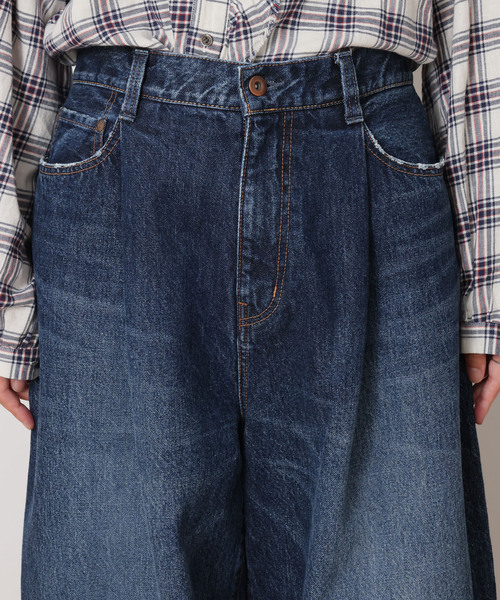 JOURNAL STANDARD LUXE(ジャーナルスタンダード ラックス)の「13OZデニム タックラウンドパンツ(デニムパンツ・レディース・ネイビー/コバルトブルー・MEDIUM/SMALL)」の10枚目の写真