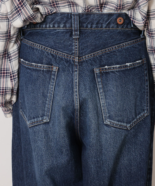 JOURNAL STANDARD LUXE(ジャーナルスタンダード ラックス)の「13OZデニム タックラウンドパンツ(デニムパンツ・レディース・ネイビー/コバルトブルー・MEDIUM/SMALL)」の11枚目の写真