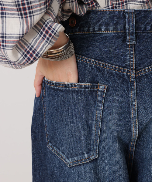 JOURNAL STANDARD LUXE(ジャーナルスタンダード ラックス)の「13OZデニム タックラウンドパンツ(デニムパンツ・レディース・ネイビー/コバルトブルー・MEDIUM/SMALL)」の13枚目の写真