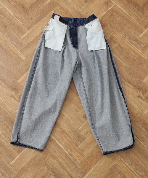 JOURNAL STANDARD LUXE(ジャーナルスタンダード ラックス)の「13OZデニム タックラウンドパンツ(デニムパンツ・レディース・ネイビー/コバルトブルー・MEDIUM/SMALL)」の17枚目の写真