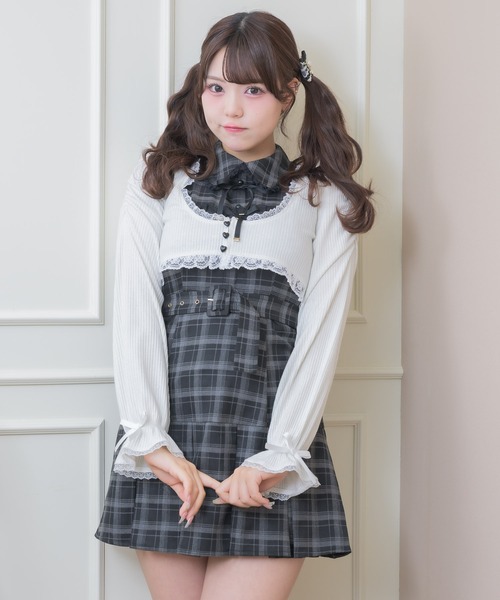 ROJITA（ロジータ）の「リボンボレロセットワンピース（ワンピース・レディース・グレー/ブラック/ピンク・FREE）」の15枚目の写真