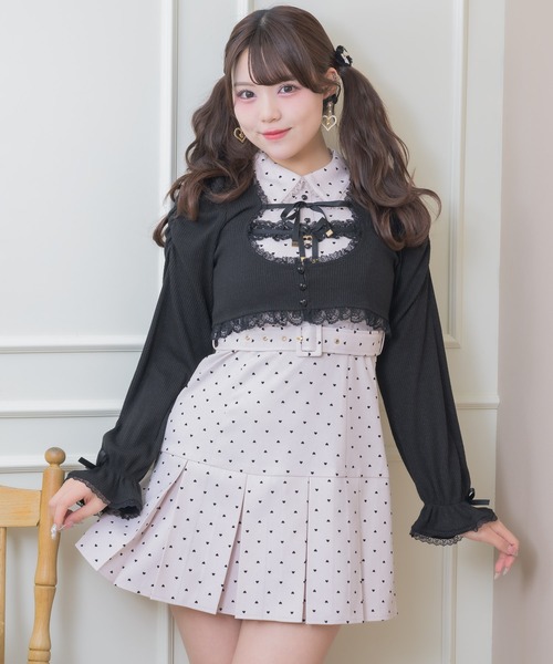 ROJITA（ロジータ）の「リボンボレロセットワンピース（ワンピース・レディース・グレー/ブラック/ピンク・FREE）」の10枚目の写真