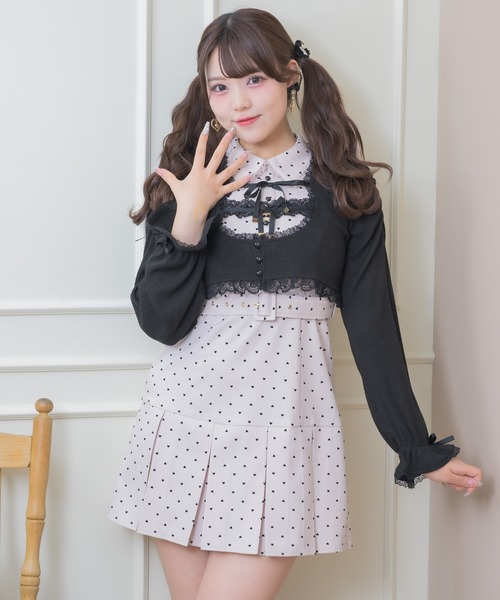 ROJITA（ロジータ）の「リボンボレロセットワンピース（ワンピース・レディース・グレー/ブラック/ピンク・FREE）」の13枚目の写真