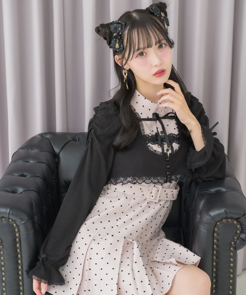 ROJITA（ロジータ）の「リボンボレロセットワンピース（ワンピース・レディース・グレー/ブラック/ピンク・FREE）」の5枚目の写真
