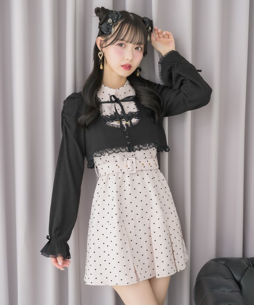 ROJITA（ロジータ）の「リボンボレロセットワンピース（ワンピース・レディース・グレー/ブラック/ピンク・FREE）」の6枚目の写真