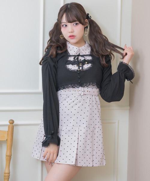ROJITA（ロジータ）の「リボンボレロセットワンピース（ワンピース・レディース・グレー/ブラック/ピンク・FREE）」の12枚目の写真