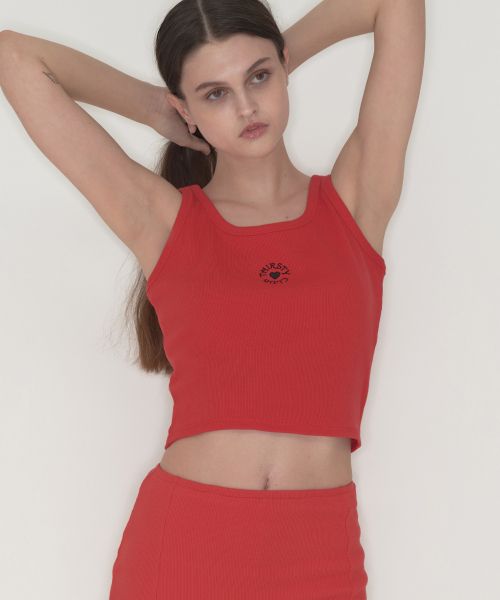 THIRSTYCLUB(サースティークラブ)の「Round logo sleeveless - Red(Tシャツ/カットソー・レディース・その他・FREE)」の1枚目の写真