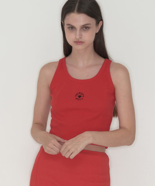 THIRSTYCLUB(サースティークラブ)の「Round logo sleeveless - Red(Tシャツ/カットソー・レディース・その他・FREE)」の2枚目の写真