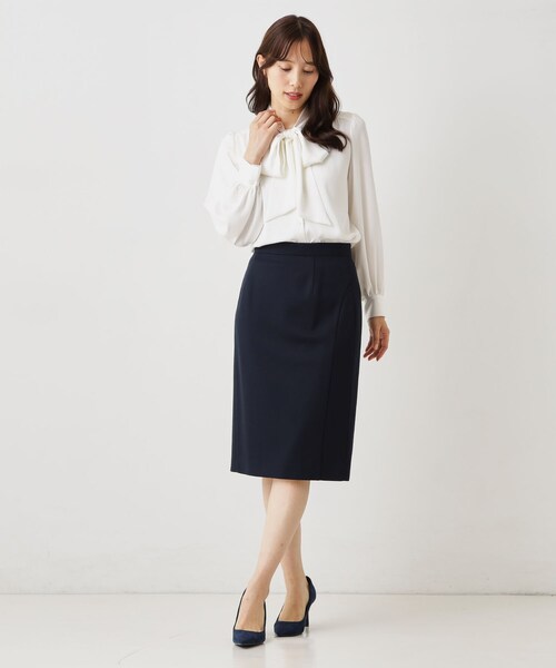 COUP DE CHANCE（クードシャンス）の「シルク調リボンブラウス（シャツ/ブラウス・レディース・ピンク/ホワイト・36/38/40/34）」の6枚目の写真