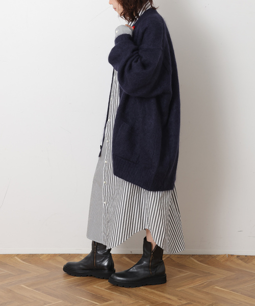 JOURNAL STANDARD LUXE(ジャーナルスタンダード ラックス)の「コットンストライプコンビワンピース(ワンピース・レディース・ブラック/ピンク・FREE)」の8枚目の写真