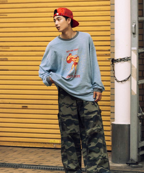 ANGLAN(アングラン)の「ミリタリーワークワイドパンツ - カモ(その他パンツ・メンズ・その他・1/2)」の8枚目の写真