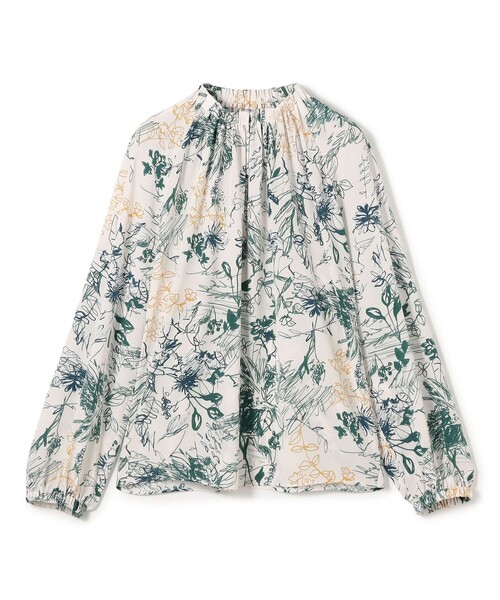 TOMORROWLAND collection（トゥモローランドコレクション）の「フィールドフラワープリント ネックギャザーブラウス（シャツ/ブラウス・レディース・ホワイト系その他/ベージュ系その他・36）」の2枚目の写真