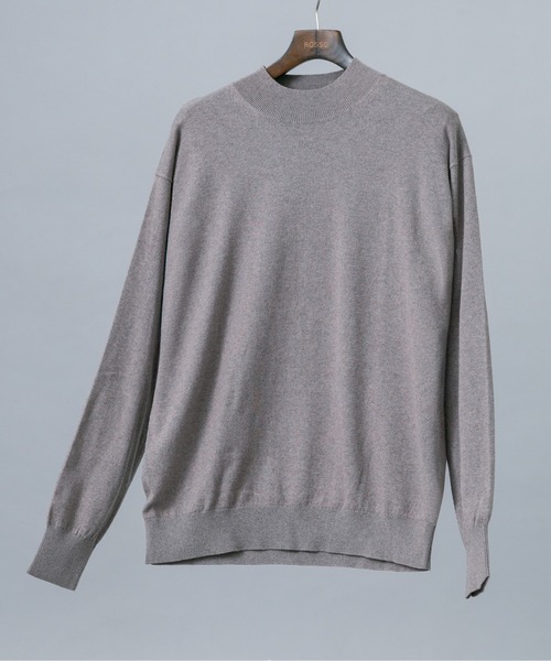URBAN RESEARCH ROSSO MEN(アーバンリサーチロッソメン)の「『イージーケア』コットンカシミヤモックネックニット(ニット/セーター・メンズ・グレー/ブラック/アイボリー/ベージュ系その他/マスタード/ネイビー・LARGE/MEDIUM)」の4枚目の写真