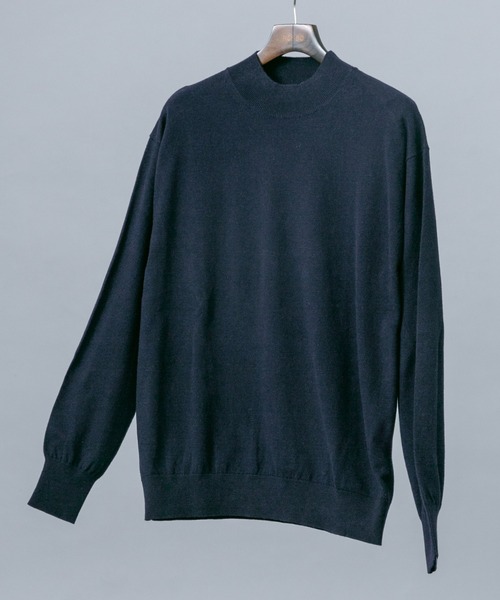 URBAN RESEARCH ROSSO MEN(アーバンリサーチロッソメン)の「『イージーケア』コットンカシミヤモックネックニット(ニット/セーター・メンズ・グレー/ブラック/アイボリー/ベージュ系その他/マスタード/ネイビー・LARGE/MEDIUM)」の5枚目の写真
