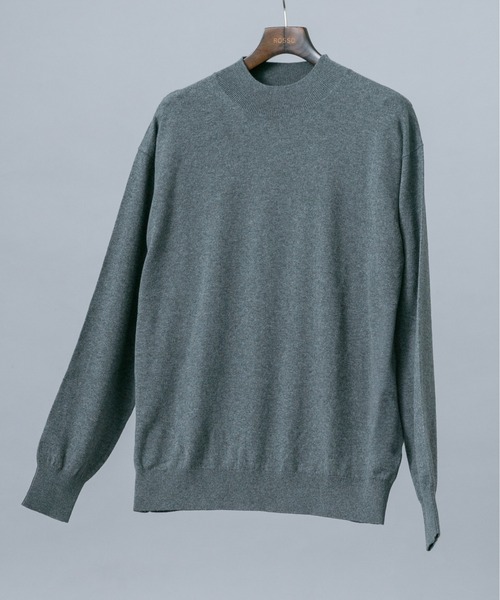 URBAN RESEARCH ROSSO MEN(アーバンリサーチロッソメン)の「『イージーケア』コットンカシミヤモックネックニット(ニット/セーター・メンズ・グレー/ブラック/アイボリー/ベージュ系その他/マスタード/ネイビー・LARGE/MEDIUM)」の3枚目の写真