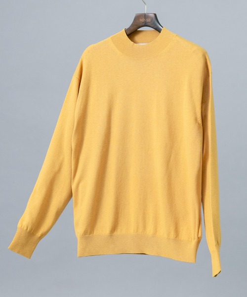 URBAN RESEARCH ROSSO MEN(アーバンリサーチロッソメン)の「『イージーケア』コットンカシミヤモックネックニット(ニット/セーター・メンズ・グレー/ブラック/アイボリー/ベージュ系その他/マスタード/ネイビー・LARGE/MEDIUM)」の6枚目の写真