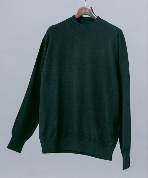 URBAN RESEARCH ROSSO MEN(アーバンリサーチロッソメン)の「『イージーケア』コットンカシミヤモックネックニット(ニット/セーター・メンズ・グレー/ブラック/アイボリー/ベージュ系その他/マスタード/ネイビー・LARGE/MEDIUM)」の1枚目の写真