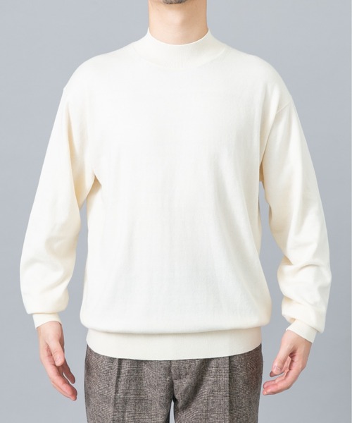 URBAN RESEARCH ROSSO MEN(アーバンリサーチロッソメン)の「『イージーケア』コットンカシミヤモックネックニット(ニット/セーター・メンズ・グレー/ブラック/アイボリー/ベージュ系その他/マスタード/ネイビー・LARGE/MEDIUM)」の14枚目の写真