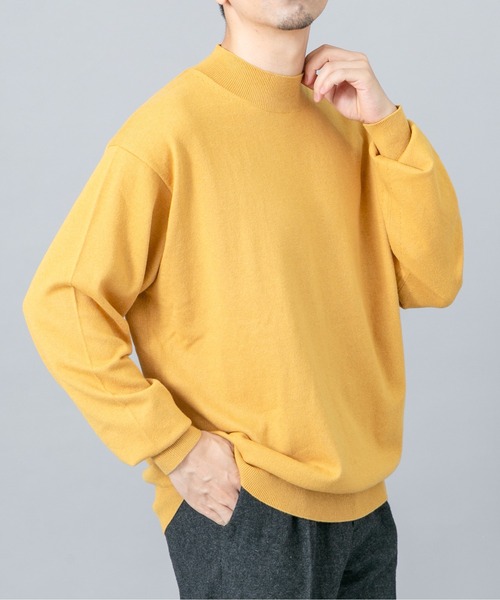 URBAN RESEARCH ROSSO MEN(アーバンリサーチロッソメン)の「『イージーケア』コットンカシミヤモックネックニット(ニット/セーター・メンズ・グレー/ブラック/アイボリー/ベージュ系その他/マスタード/ネイビー・LARGE/MEDIUM)」の19枚目の写真
