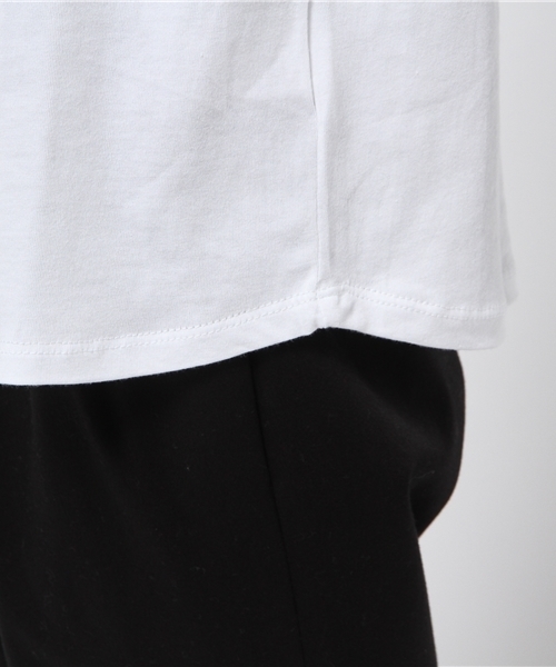 NATURAL BEAUTY BASIC（ナチュラルビューティーベーシック）の「ロゴプリントTシャツ（Tシャツ/カットソー・レディース・ネイビー/グレー/ホワイト・MEDIUM）」の10枚目の写真