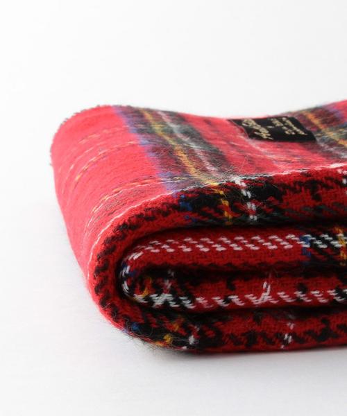 Another Edition(アナザーエディション)の「チェック柄リバーシブルストール/AEBC CHK REV STL◆(マフラー・レディース・ブラック/レッド・FREE)」の4枚目の写真